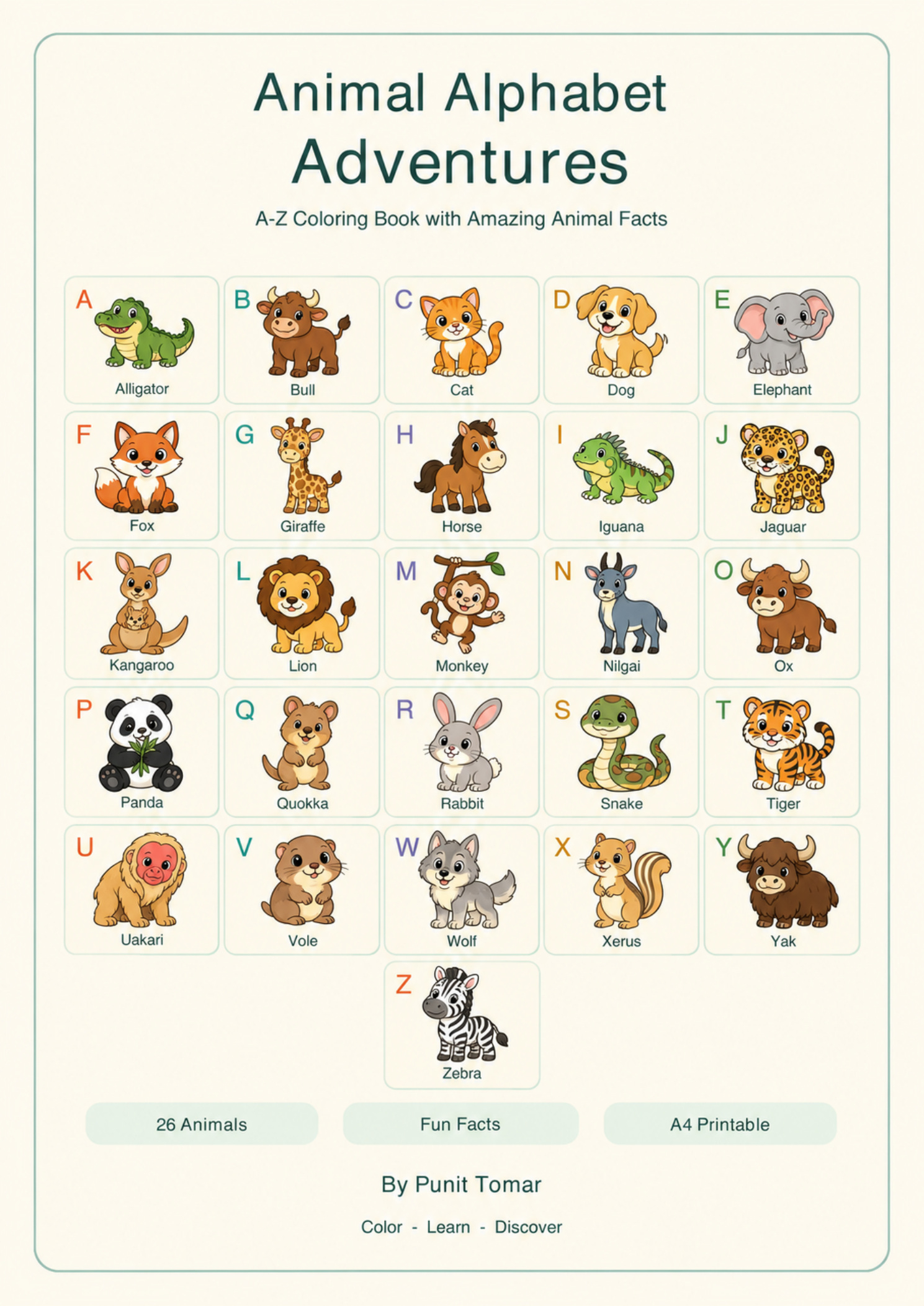 Land Animal Alphabet Adventures